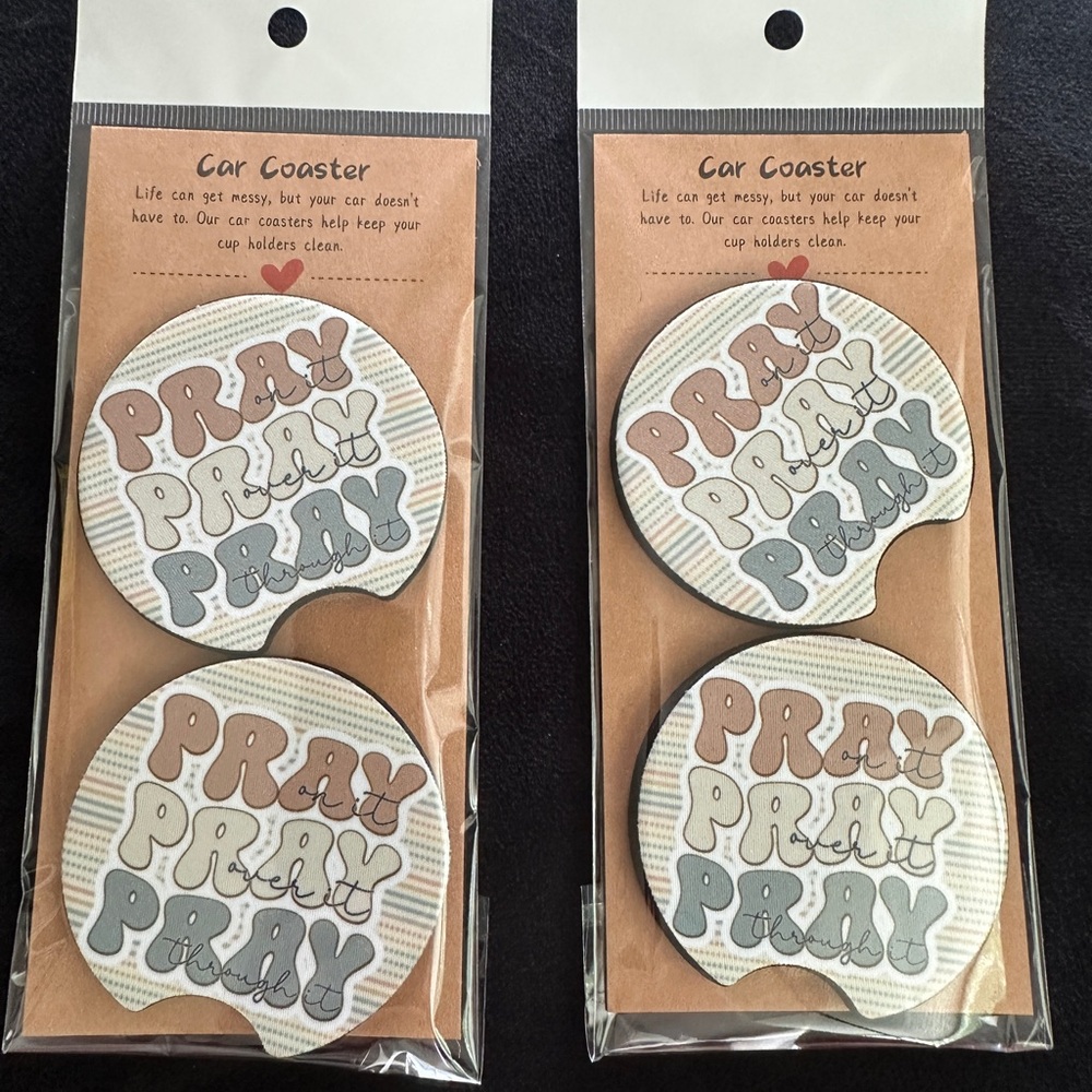 Pray Car Coasters Set